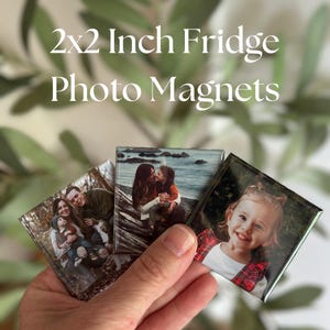 Personalized Photo Fridge Magnets: Glossy Square Keepsakes