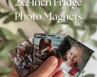 Personalized Photo Fridge Magnets: Glossy Square Keepsakes