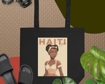 Haïti Cherie Tote Bag / Trots Haïtiaans / Ik hou van Haïti / Haïti Art / Cadeau voor Haïtiaanse / Haïtiaanse Heritage Unisex Tote Bag / GRATIS VERZENDING