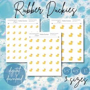 Rubber Duckies Royal Icing Transfers (Digital Download)