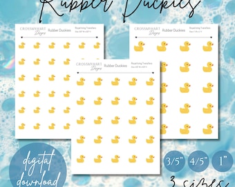 Rubber Duckies Royal Icing Transfers (Digital Download)