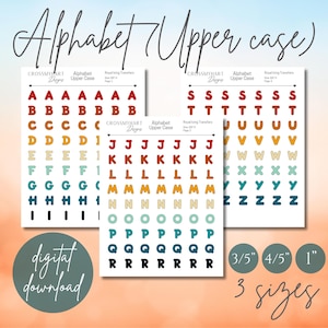 Alphabet Royal Icing Transfers - Upper Case Letters (Digital Download)