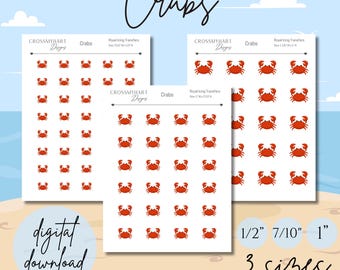 Crab Royal Icing Transfers (Digital Download)