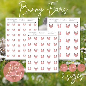 Bunny Ears Royal Icing Transfers (Digital Download)