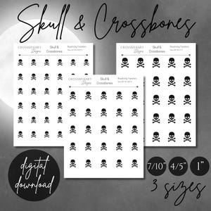 Skull & Crossbones Royal Icing Transfers (Digital Download)