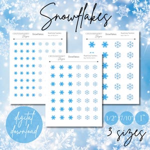 Snowflake Royal Icing Transfers (Digital Download)