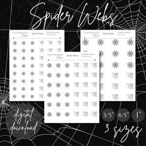 Transferts Spider Web Royal Icing (téléchargement numérique)