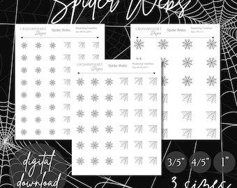 Spinnenweb Royal Icing-overdrachten (digitale download)