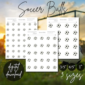 Transferts de ballon de soccer Royal Icing (téléchargement numérique)