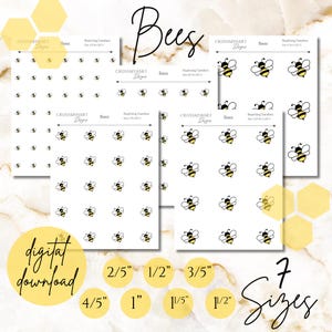 Transferencias de glaseado real de abeja - Paquete extendido de 7 tamaños (descarga digital)