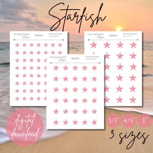 Starfish Royal Icing-overdrachten (digitale download)