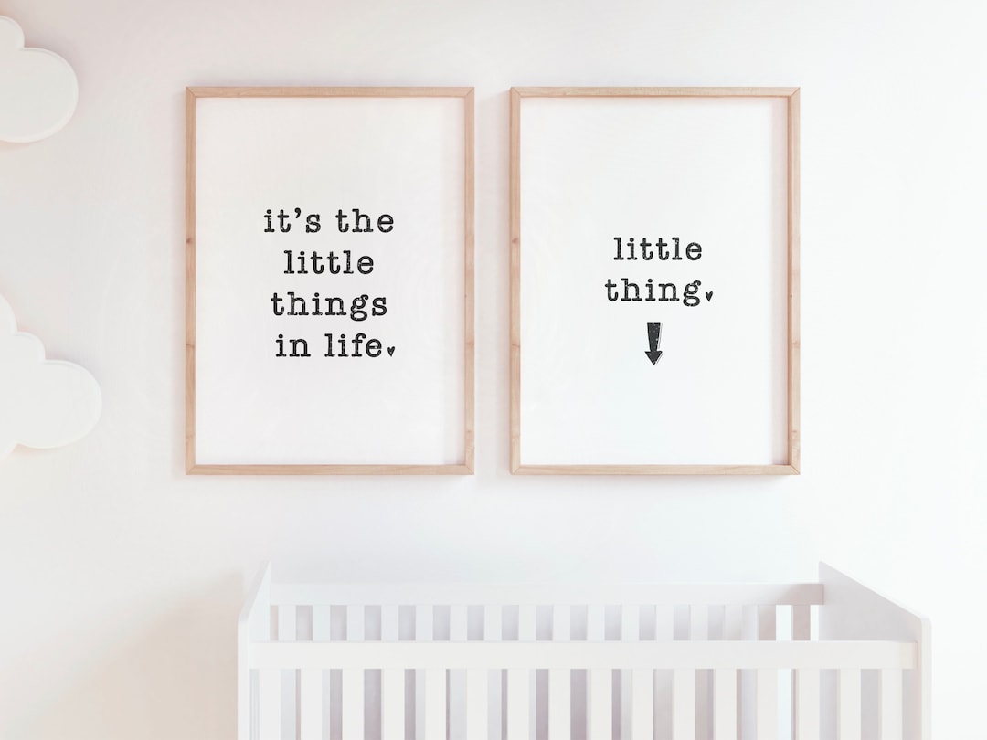Downloadable Nursery Wall Art Little Things Baby Room Quotes Etsy