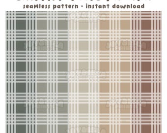 Earthy Tone Palaka Seamless Plaid Pattern • Instant Digital Download PNG • Aloha Wear • Hawaiian Plaid Palaka Fabric Print • Sublimation