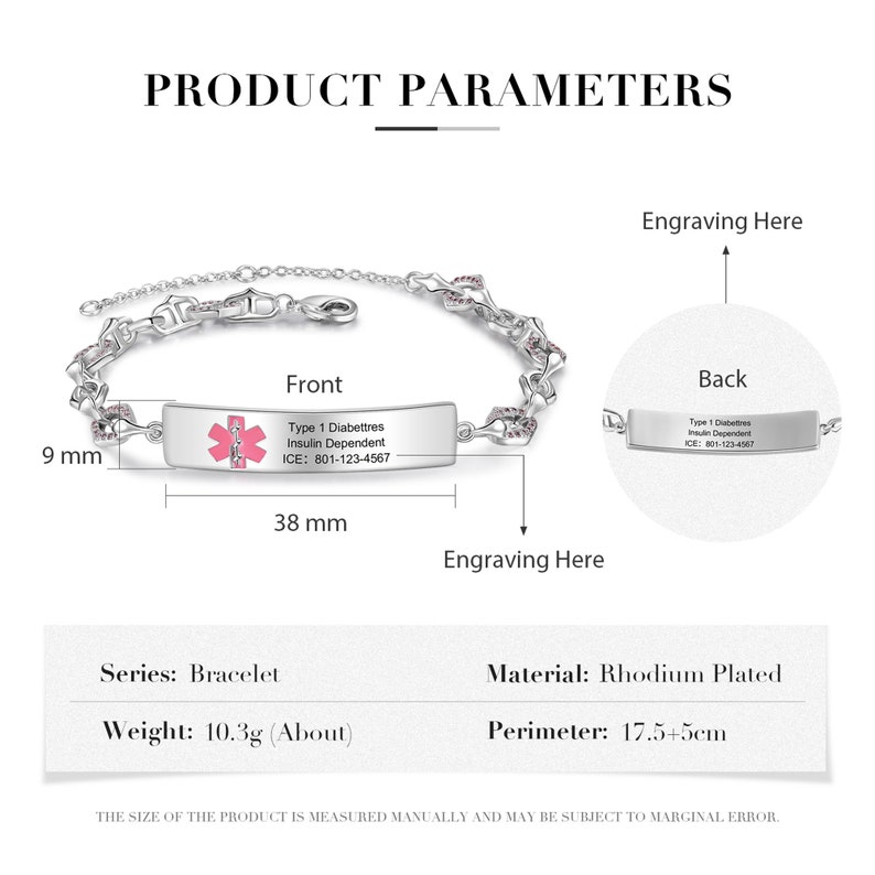 Medical ID Bracelet,medical Information Id,personalized Medical