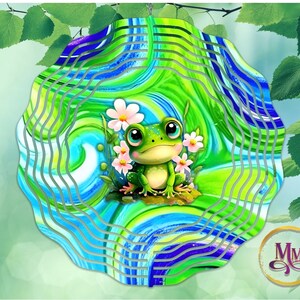 Cute Frog - Windspinner - Digital File