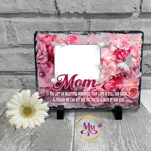Mom/Beautiful Memories - Slate Bundle - Add Your Photo - Digital PNG File for Sublimation Slates, Plaques, Memorials, Obituaries and more