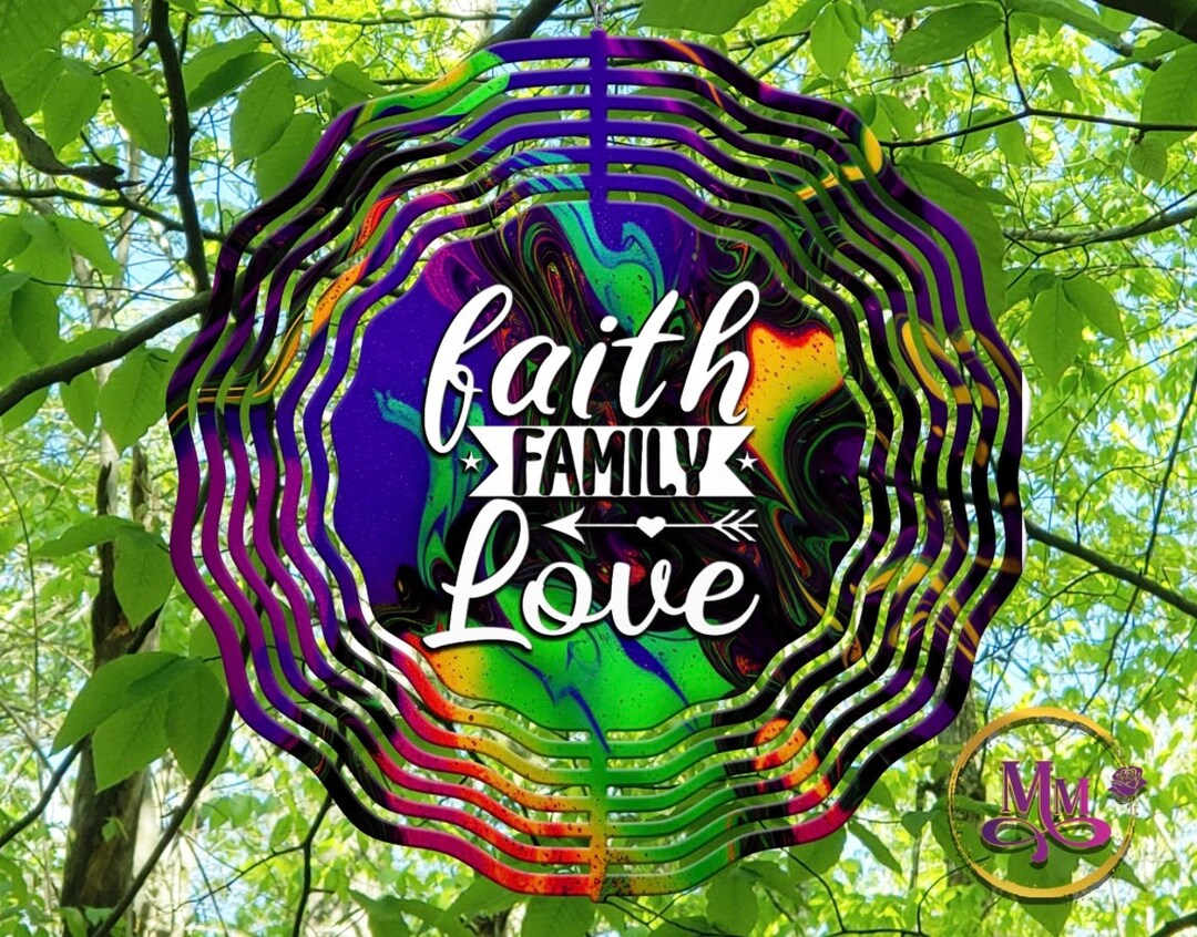 Faith, Family, Love Windspinner Digital File Etsy