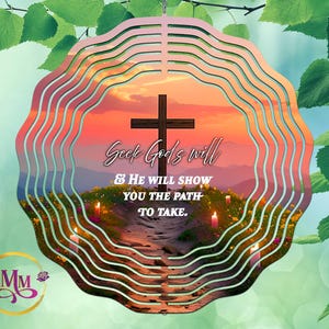 Seek God&#39;s Will Bundle - Wind spinner- Digital Png File - For sublimation or other printed products