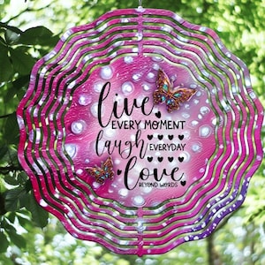 Live Laugh Love butterflies - Windspinner - Digital File - png