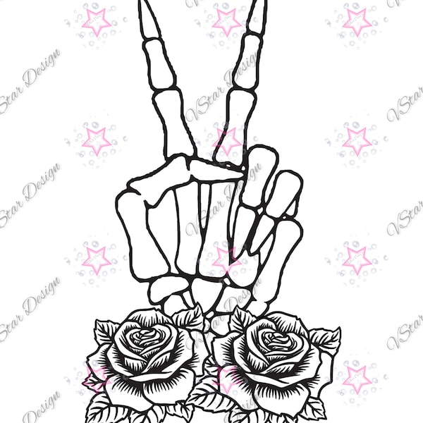 Roses Skeleton - Etsy