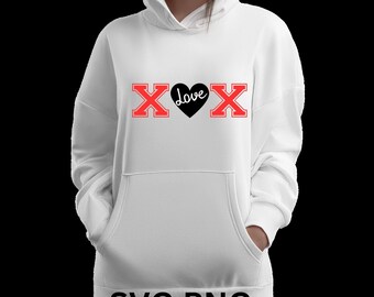 XOX, Umarmungen und Küsse, Valentinstag, Liebe, Ausdruck, warme Gefühle SVG und PNG herunterladbare digitale Dateien.