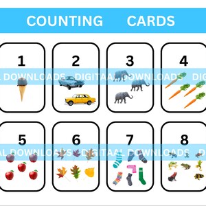 Compter les cartes Flash Éducation précoce