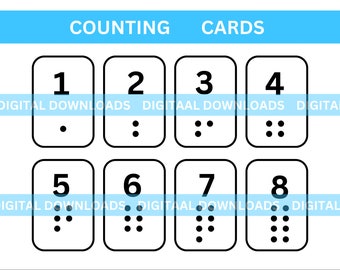 Number Dot Counting Flash Cards