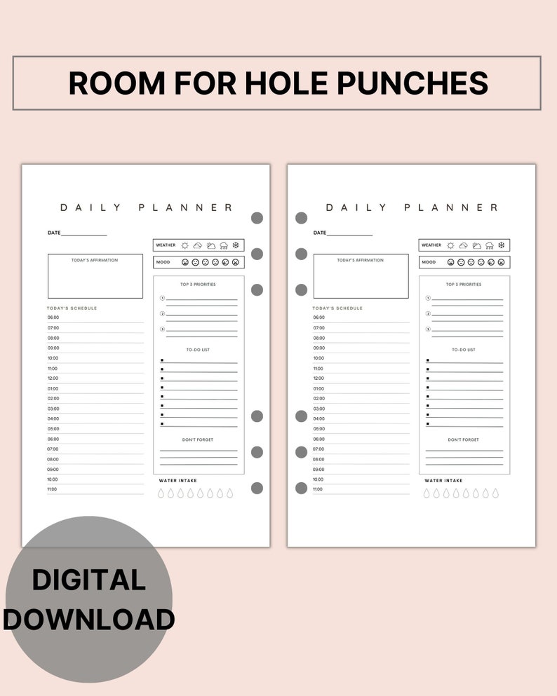 Printable Daily Planner Template for Busy Professionals: Streamline ...