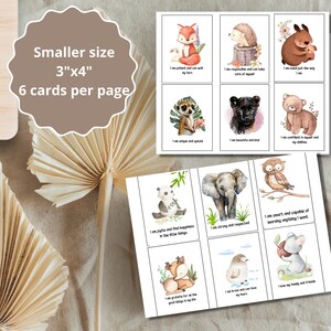 Carte di affermazione per bambini stampabili, Affermazioni di download digitale per bambini, Carte di costruzione della fiducia per bambini / Positività quotidiana, Empowerment