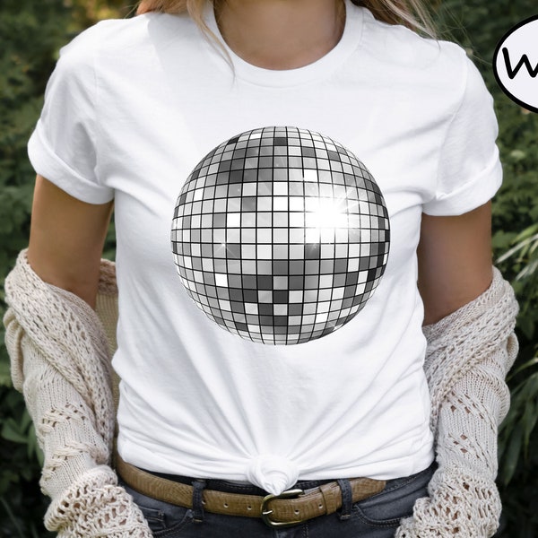 Disco Ball Baby Shirt, Mirror Ball T-Shirt, Retro Style 90s Shirt, Disco 90s Shirt, Gift Tee for Party, 90s Graphic Shirt, Discotheque Shirt