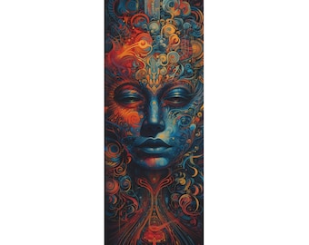 Kali Goddess, Cosmic Blue Yoga Mat, Spiritual Awakening, Exercise Mat, Pilates Mat, Vinyasa Yoga