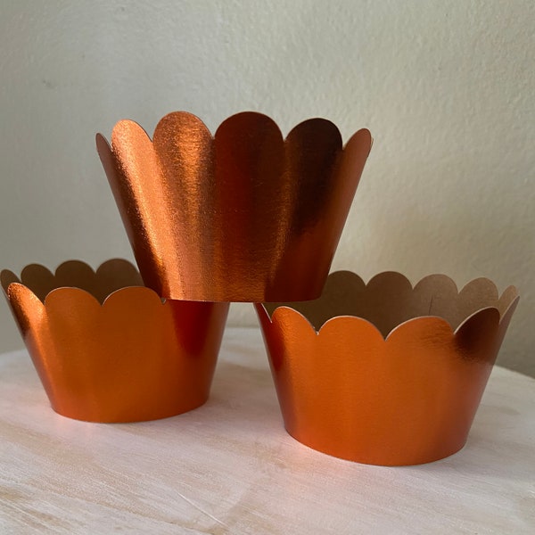 Orange Cupcake Liner Etsy