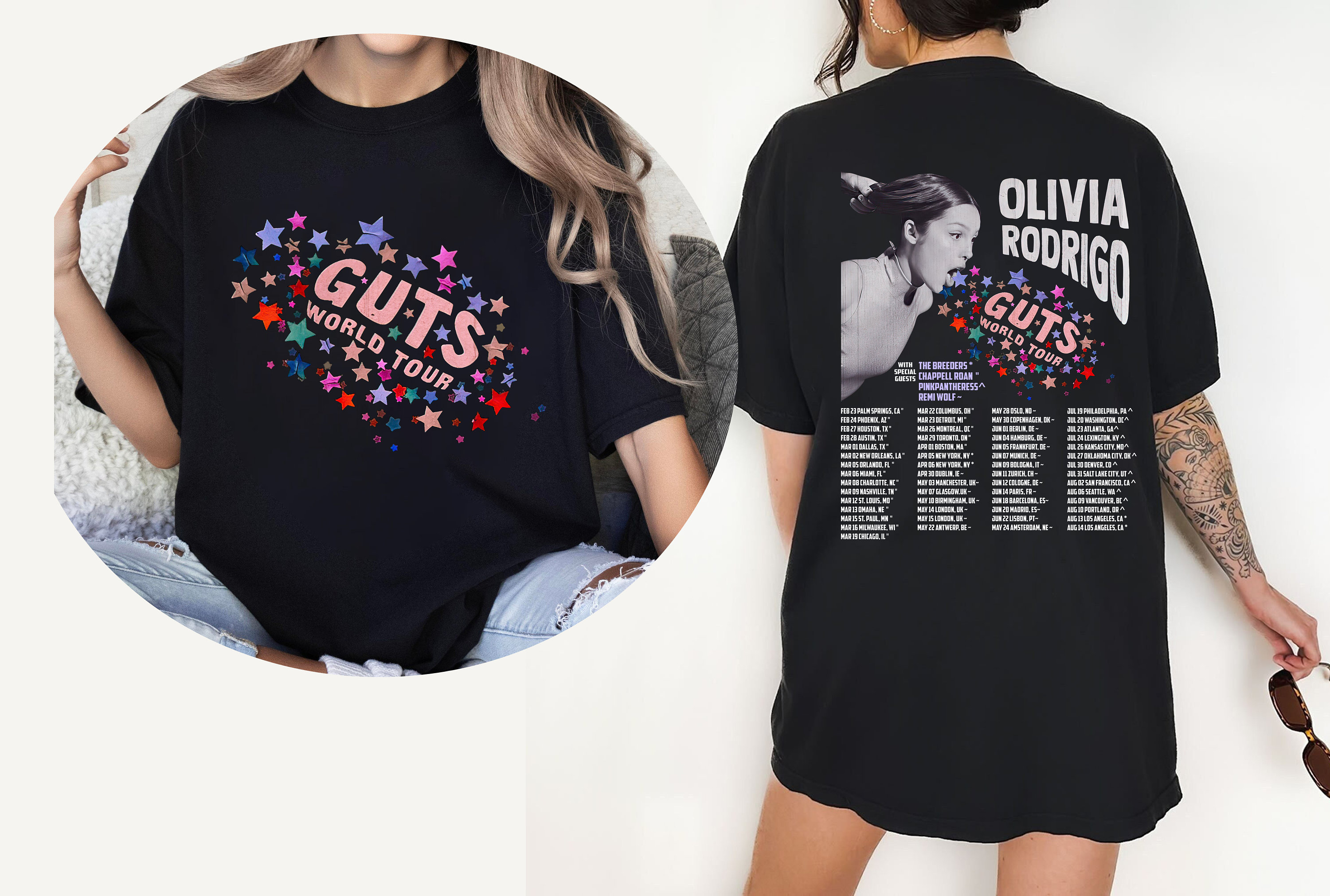 Olivia Rodrigo Guts Shirt Olivia Rodrigo Guts Merch Guts Tour 2024