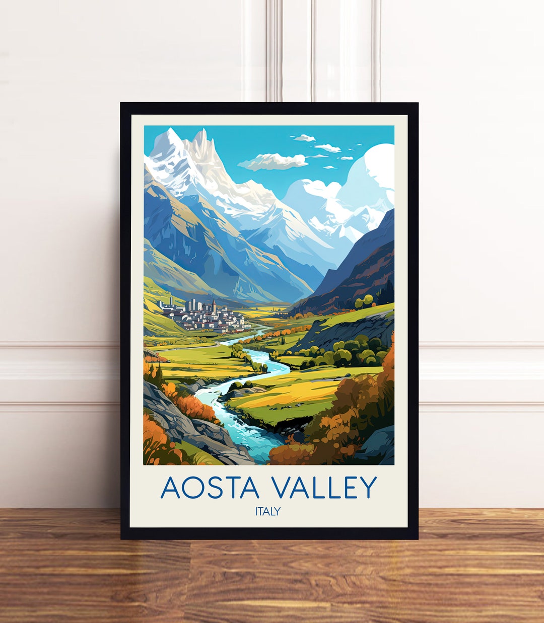 Aosta Valley Poster Italy Poster Aosta Valley Print - Etsy