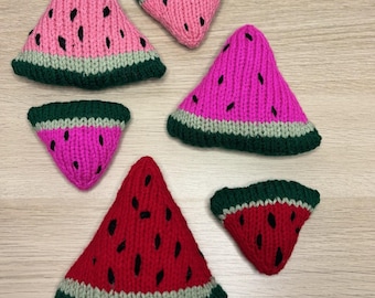 Handmade Knit Watermelon Pet Toy