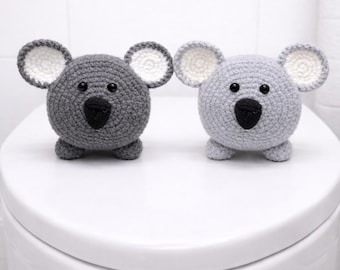 Handmade Crochet Koala Toilet Paper Cover