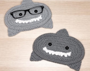 Handmade Crochet Shark Eyeglasses Holder
