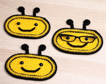 Handmade Crochet Bumblebee Eyeglasses Holder