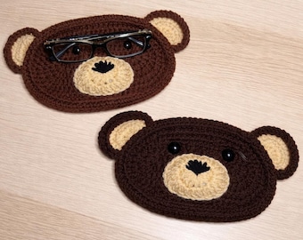 Handmade Crochet Monkey Eyeglasses Holder