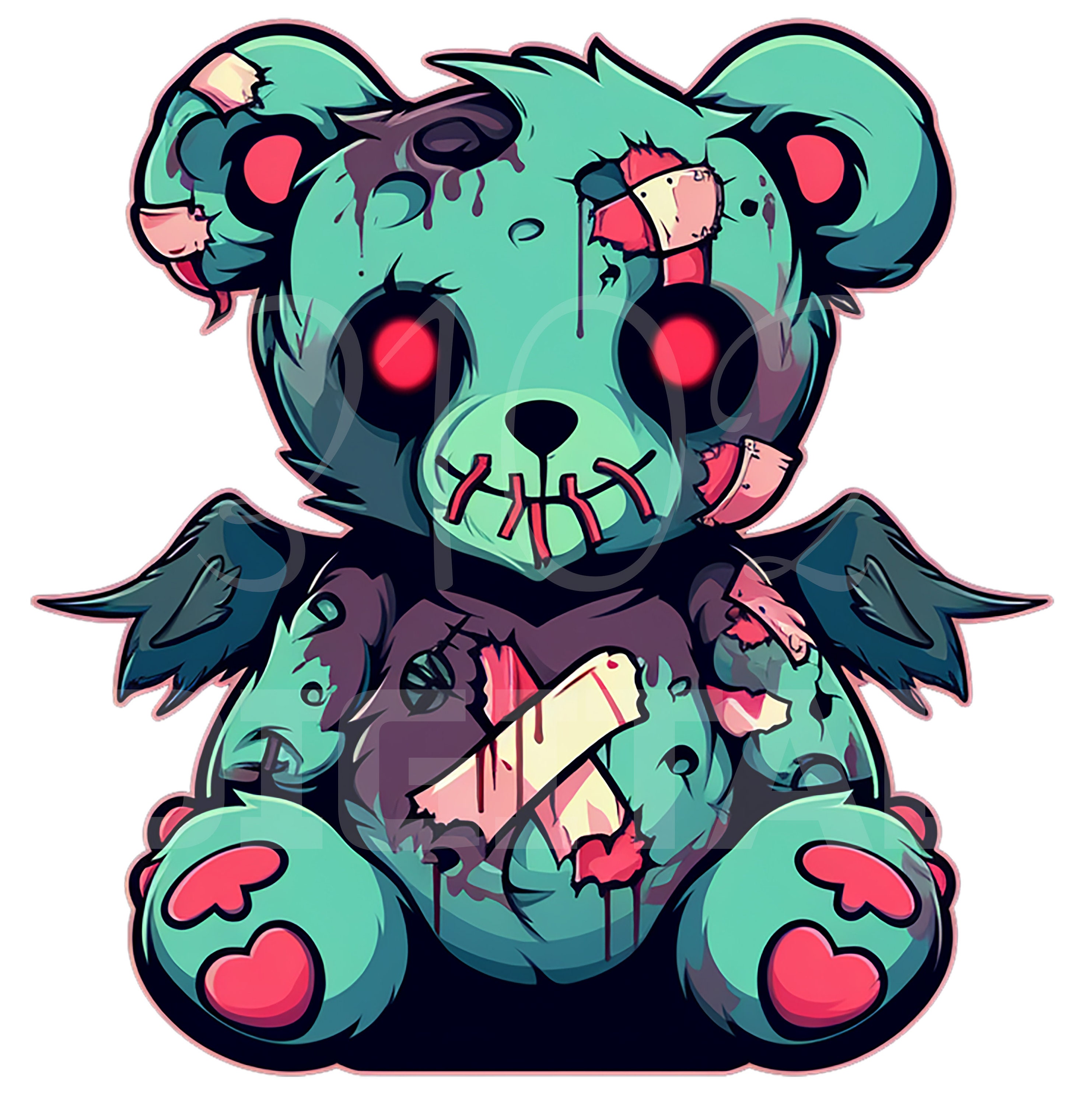 Bundle of 6 Scary Teddy Bear PNG Spooky Teddybear Zombie Teddy Etsy