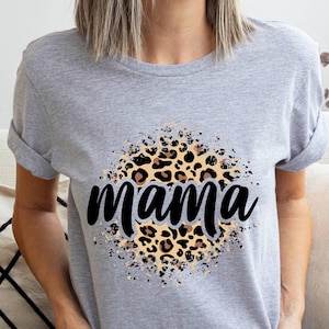 Leopard Mama Shirt, Mothers Day Gift, Mom Shirt, Retro Mama Shirt, Gift For Mom, Mama Shirt, Leopard Mama Shirt,New Mom Gift,Cheetah Mom Tee