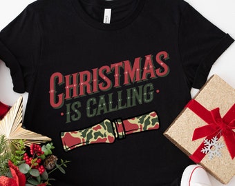 Hunting Christmas Shirt, Christmas Is Calling T-shirt,
