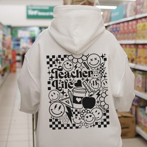 Teacher Hoodie, Teacher Appreciation Day Sweatshirt, Teacher Life Sweatshirt, Teacher Gift, Oversize Teacher Hoodie ,Unisex Teacher Hoodie