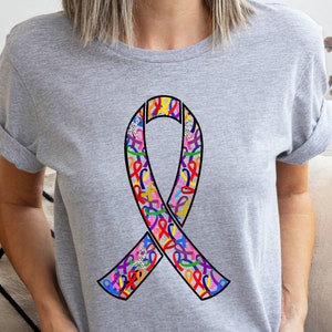Cancer Awareness Ribbon T-shirt: Nobody Fights Alone