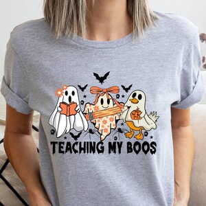 Halloween Teacher Shirt, Halloween Shirt, Teaching My Boos, Teacher Halloween, Teacher Shirts, Gift For Teacher, Kindergarten Teacher, Party