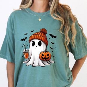 Halloween Ghost Comfort Colors Shirt, Cute Ghost Shirt, Womens Halloween Shirt, Cute Fall Shirt, Spooky Season Shirt