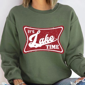 It&#39;s Lake Time Sweatshirt: Unisex Camping Hoodie