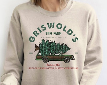 Griswold Christmas Sweatshirt - Sand Crewneck
