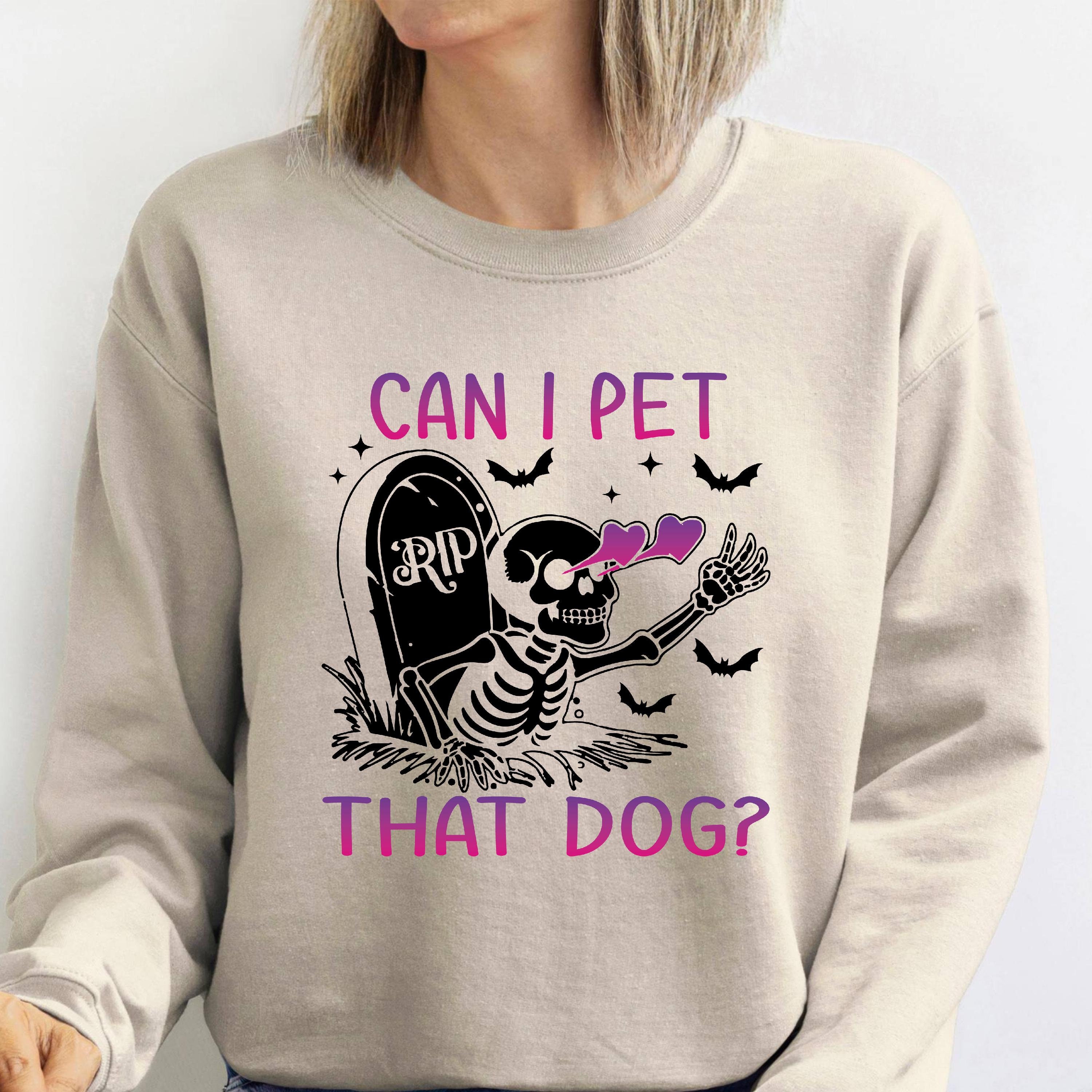 Dog Skeleton Sweatshirt, Skeleton Print, Funny Dog Sweatshirt, Pet
