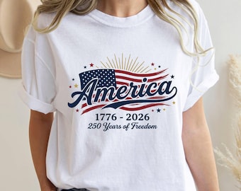 America 250th Anniversary  Patriotic USA Flag  Tee, 4th of July Independence Day Gift